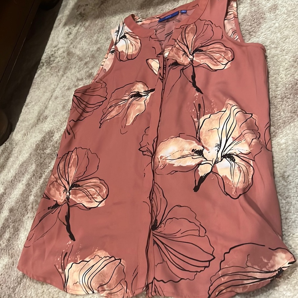 Mauve flower dress tank by Apt 9